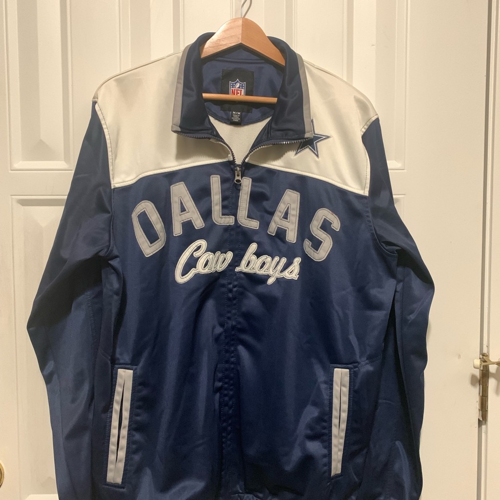 Vintage NFL Dallas Cowboys Navy and White Jacket